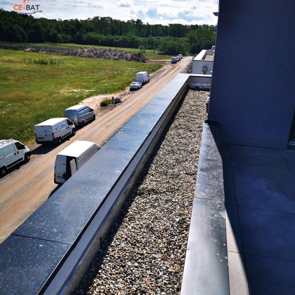 Couvertines terrasse inaccessible collectif Obehoffen par Cebat